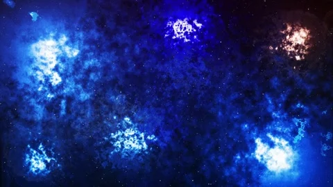 4K Deep Space Blue Galaxy Nebula With Sparkling Stars Abstract Motion Background Stock Footage 330447307