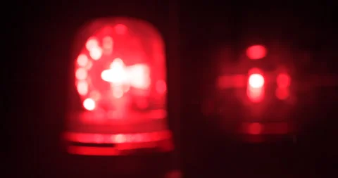 4K - Defocused Red Emergency flashers Video stock 295918615