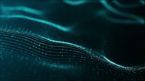 4K Defocused soft and data flow background (loopable) Stock Footage 155290235