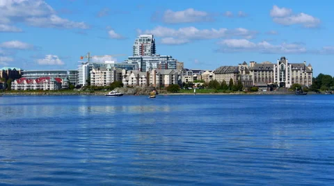 4K Delta Ocean Pointe and Songhees Point, Inner Harbour, Victoria BC Canada Stock Footage 67581654