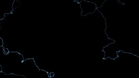 4K Dense Clustered Electric Lightning Arc VFX Overlay on Black Screen Video stock 341461499