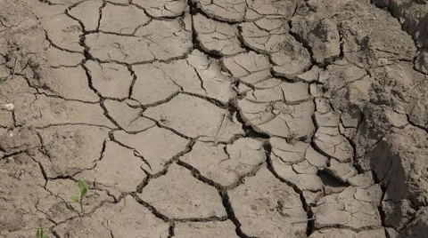 4K Desert ground view pollution climate warming arid surface global disaster day Stock Footage 54806774