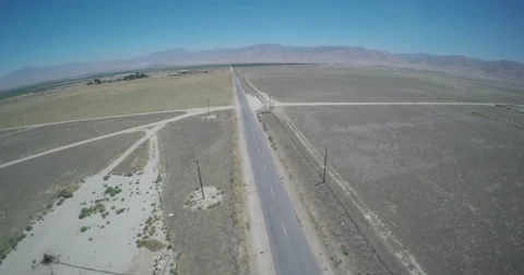 4k Desert Road High  Stock Footage 67955761