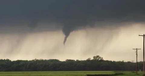 4K Developing Tornado across fields 4K original. Stock Footage 40394065