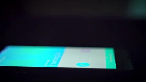 4k Device Close-up of Smartphone Incoming Call Stock Footage 73324285