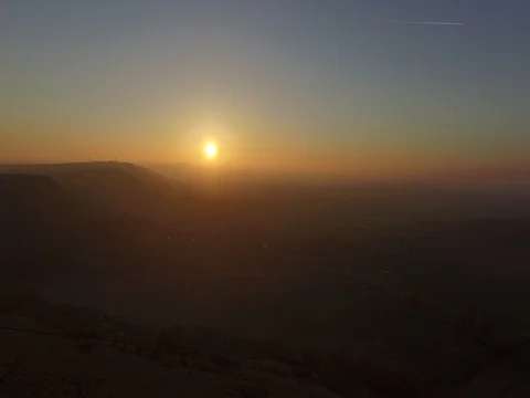 4K Devils Dyke Drone Golden Hour Stock Footage 74504719
