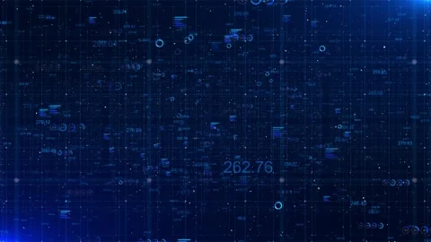 4K Digital binary code grid Digital cyberspace number in virtual space Stock Footage 311680195