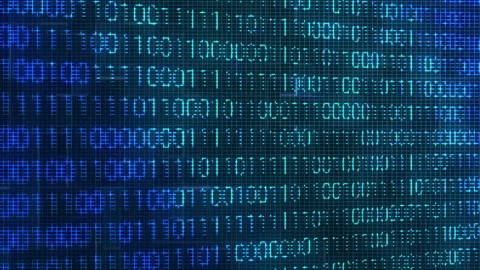 4K Digital Binary Code Random Number Grid Technology Background Video stock 167268531