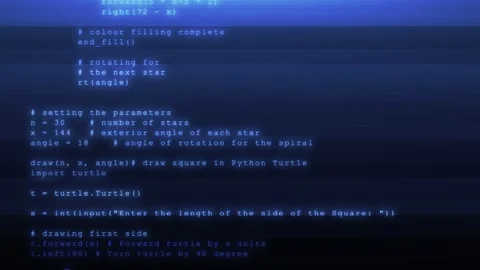 4K Digital Binary Programming code running over computer screen terminal Stock Footage 246651171