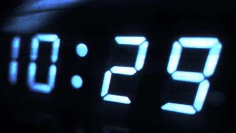 4K Digital Clock Turn to 10 30 Futuristi... | Stock Video | Pond5