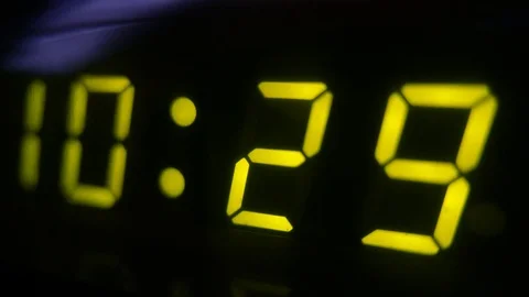 4K Digital Clock Turn to 10 30 | Stock Video | Pond5