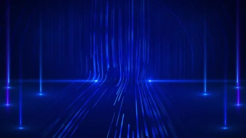 4K Digital cyberspace empty theatre stage podium studio particles Business Stock Footage 311674561