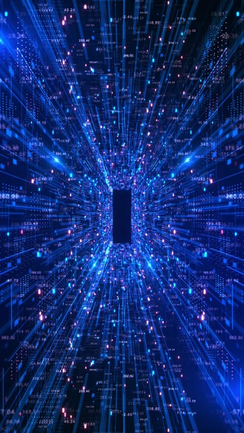 4K Digital Cyberspace Virtual Artificial intelligence cyber Technology backgroun Stock Footage 341907665