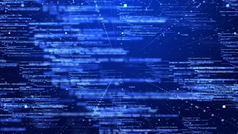 4K Digital data flow with motion create vision of fast speed transfer Loop Stock Footage 157729776