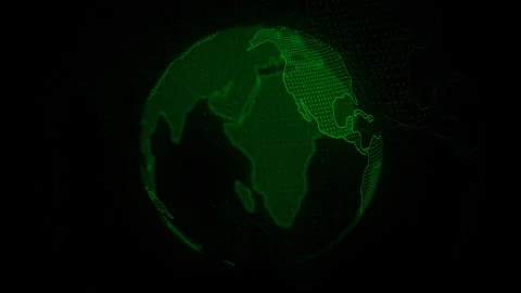 4K Digital Earth Animation Global Network and Data Transfer Concept. 库存影片 306226677
