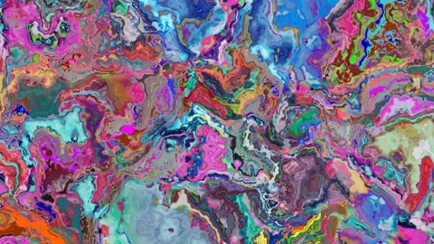 4K Digital flicker ink surface, fluid marbled animation Stockbeeldmateriaal 126182848