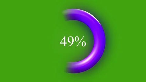 4K Digital Loading Progress Bar Animation - Minimalist Green Screen Loading Stock Footage 327909650