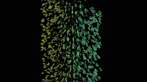 4k Digital matrix display,array of number,finance &amp; tech data background. Stock Footage 48617128