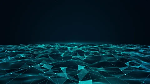 4K Digital Network Polygonal Plexus Abstract Background Stock Footage 339046664