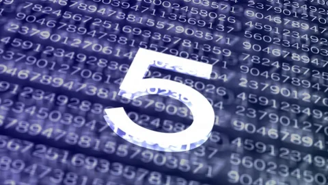 4K DIGITAL NUMBERS COUNTDOWN Stock Footage 104037220