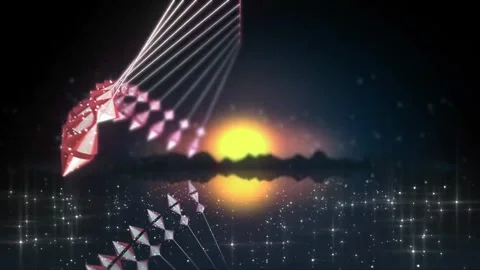 4k Digital Pendulum Swings Motion Background Stock Footage 328548370