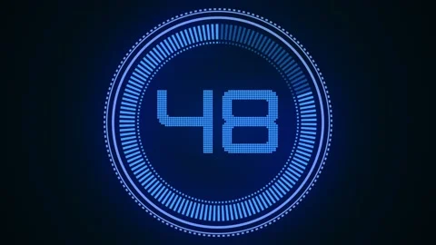 4k Digital Stopwatch Countdown. 60 Seconds Video stock 156630310