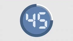 Digital timer countdown of 60 seconds wi, Stock Video