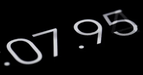 4K - Digital stopwatch. Macro shot of a screen (HFR) Stock Footage 112169042