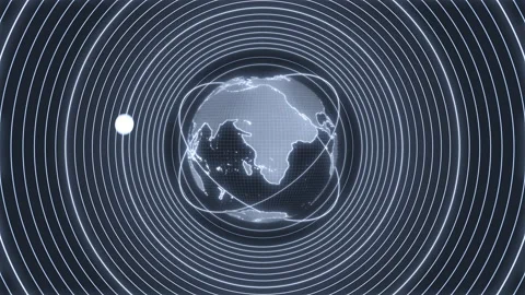 4K Digital Technology Earth Orbit line L... | Stock Video | Pond5