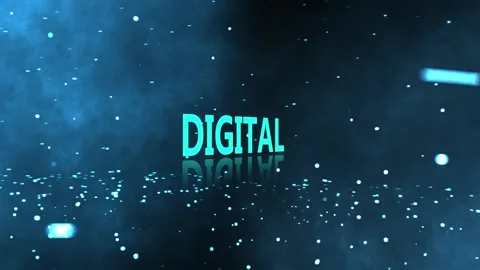 4k digital Text Reveal Animation with Colorful Glow Stroke Effect Blue and .. Stock Footage 332582349
