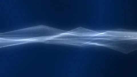 4k Digital Wireframe Streak Moving Abstract Background Seamless Loop - Blue Stock Footage 144932321