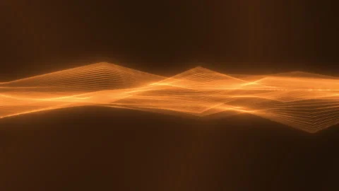 4k Digital Wireframe Streak Moving Abstract Background Seamless Loop - Gold Stock Footage 144932331