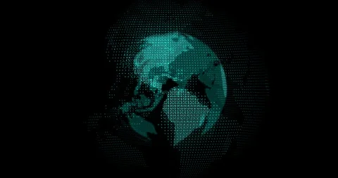 4K Digital World Animation |Loopable Stock-Footage 111582122