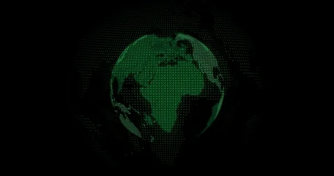 4K Digital World Animation |Loopable Stock Footage 112972922