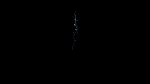 4K Direct High Voltage Lightning Strike Overlay on Black Background Stock Footage 344404098