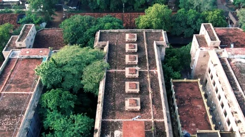4k dji mavic 2 drone india madurai medical college 01 Stock Footage 134917104