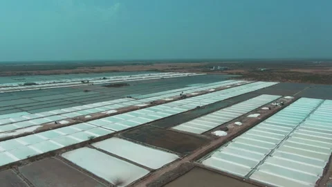 4k dji mavic 2 drone india salt lakes seashore 16 Stock Footage 137284528