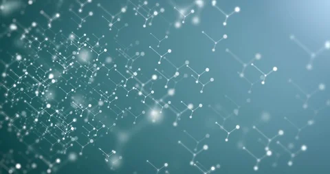 4K DNA Molecule Particles - Blue Background Stock Footage 111872273