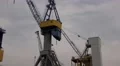 4k Dockside cranes close up on boat trip round the Hamburg harbour 4k or 4k+ Resolution