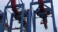 4k Dockside cranes close up vehicle shot in Hamburg harbour 4k or 4k+ Resolution