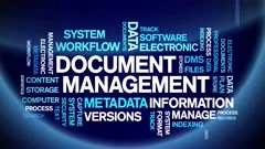 4k Document Management Animated Tag Word... | Stock Video | Pond5