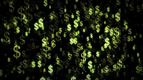 4k Dollar Currency Light Particle Background Loop Video stock 96280332