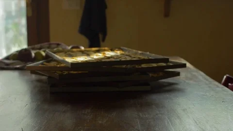 4k dolly  dried apples Stock Footage 70997880