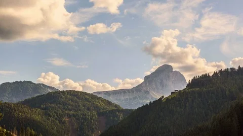 4K Dolomiti Mountains time-lapse Stock Footage 79637714