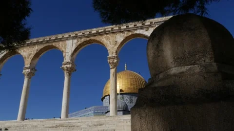 4K - DOME OF THE ROCK - 01 Stock Footage 46996768