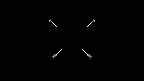 4K Double Cross Arrow Vídeo Stock 149976824