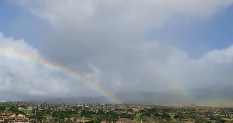 4K Double Rainbow partial Stock Footage 100102697