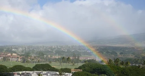 4K Double Rainbow partial v2 Stock Footage 100105085