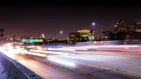 4K Downtown Los Angeles Timelapse Stock Footage