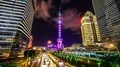 4K: Downtown Shanghai At Night. 4k or 4k+ Resolution